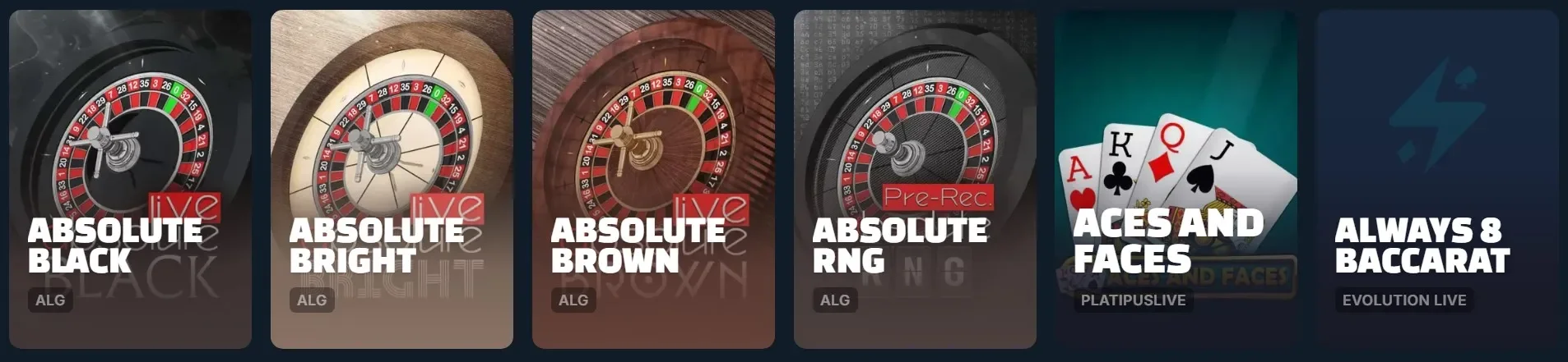 Live Casino Tables
